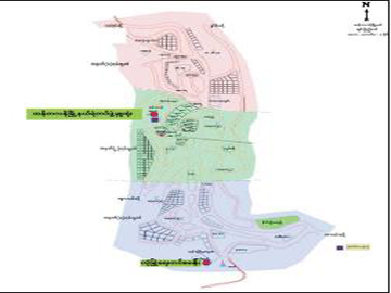 A picture showing the location of Thantlang Township Police Commander's Office where the so-called CDF terrorists attacked+