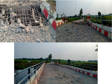 A Pro-violence Insurgent Group and The So-called PDF Terrorist Groups Blew up and Destroyed Two Reinforced Concrete Over-Creek bridges in Phyu Township