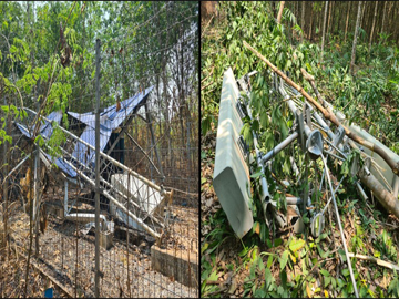 An Insurgent Group Supporting Terrorism and So-Called PDF Terrorist Destroyed a Mytel Telecommunication Tower in Ye Township