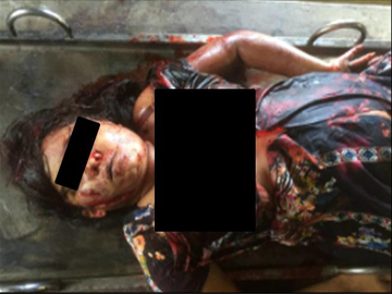 A record photo showing Daw Poe Dar Li was killed by so-called PDF terrorists in Kawlin Township.