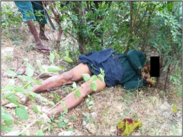 A man shot dead between Naga Bo Village and Kyawl Ta Lin Village, Taungtha Township of Mandalay Region.