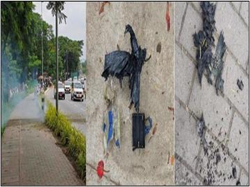 Explosion of an IED planted by a terrorist group in Thanlyin Township of Yangon Region.