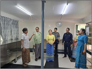 ရန်ကုန်တိုင်းဒေသကြီး၊ မင်္ဂလာဒုံခရိုင်၊ ရွှေပြည်သာမြို့နယ်အတွင်းရှိ ဖွင့်လှစ်ထားသော ဆေးရုံနှင့် ဆေးခန်းများအား သတ်မှတ်စည်းကမ်းချက်များနှင့်အညီ ဖွင့်လှစ်ဆောင်ရွက်ခြင်း ရှိ/မရှိ ကွင်းဆင်းစစ်ဆေးမှု မှတ်တမ်းဓာတ်ပုံ။