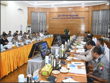 ပုဂ္ဂလိကလုံခြုံရေးဝန်ဆောင်မှုဆိုင်ရာ ကြီးကြပ်ကွပ်ကဲရေးဗဟိုကော်မတီအစည်းအဝေး အမှတ်စဉ် (၁/၂၀၂၅) ကျင်းပပြုလုပ်မှု မှတ်တမ်းဓာတ်ပုံ။