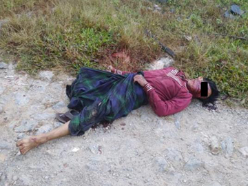 A 10-household elder stabbed  to death by a so-called PDF terrorists   in Ywarngan Township of Shan State.