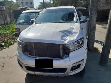 ရန်ကုန်တိုင်းဒေသကြီး၊ မရမ်းကုန်းမြို့နယ်၌ အရှိန်မထိန်းနိုင်ဘဲ ၎င်းအရှေ့မှ စက်ဘီးအား ဝင်ရောက်တိုက်မိခဲ့သည့် မော်တော်ယာဉ်၏ မှတ်တမ်းဓာတ်ပုံ။