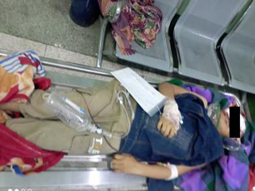 မကွေးတိုင်းဒေသကြီး၊ မြိုင်မြို့နယ်၌ PDF အမည်ခံ အကြမ်းဖက်သမားများက လက်နက်ကြီးဖြင့် ပစ်ခတ်တိုက်ခိုက်ခဲ့မှုကြောင့် အပြစ်မဲ့ ကလေးငယ် တစ်ဦး သေဆုံးမှု မှတ်တမ်းဓာတ်ပုံ။