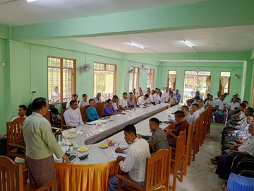 ရန်ကုန်တိုင်းဒေသကြီး၊ ရွှေပြည်သာမြို့နယ် အထွေထွေအုပ်ချုပ်ရေးဦးစီးဌာန၌ တိုင်းဒေသကြီးအဆင့် စာဖတ်ရှိန်မြှင့်တင်ရေးပွဲတော် အောင်မြင်စွာ ကျင်းပနိုင်ရေးအတွက် လုပ်ငန်းညှိနှိုင်း  အစည်းအဝေး ပြုလုပ်မှု မှတ်တမ်းဓာတ်ပုံ။