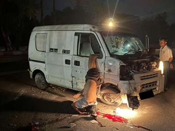 ရန်ကုန်တိုင်းဒေသကြီး၊ မှော်ဘီမြို့နယ်၌ ယာဉ်တိုက်မှုဖြစ်ပွား၍   အမျိုးသား တစ်ဦး သေဆုံးမှု မှတ်တမ်းဓာတ်ပုံ။