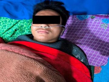 ကချင်ပြည်နယ်၊ မချမ်းဘောမြို့နယ်၌ KIA သောင်းကျန်းသူအဖွဲ့နှင့် PDF အမည်ခံ အကြမ်းဖက်သမားများ ပူးပေါင်းအဖွဲ့ ထောင်ထားသည့် မိုင်း တစ်လုံးအား တိုက်မိပေါက်ကွဲခဲ့မှုကြောင့် အပြစ်မဲ့ အရပ်သားပြည်သူ တစ်ဦး ထိခိုက်ဒဏ်ရာရရှိမှု မှတ်တမ်းဓာတ်ပုံ။