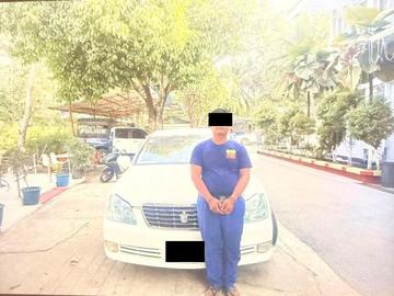 ရန်ကုန်တိုင်းဒေသကြီး၊ ရွှေပြည်သာမြို့နယ်၌ လိုင်စင်မဲ့ မော်တော်ယာဉ်  တစ်စီး ဖမ်းဆီးအရေးယူမှု မှတ်တမ်းဓာတ်ပုံ။